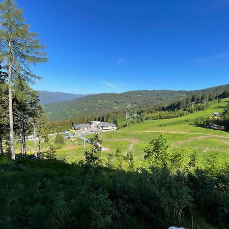 Hundefreundliche Bergwohnung neben der Skipiste - Mittelstation Skigebiet Gerlitzen Kanzelhohe Exterior foto