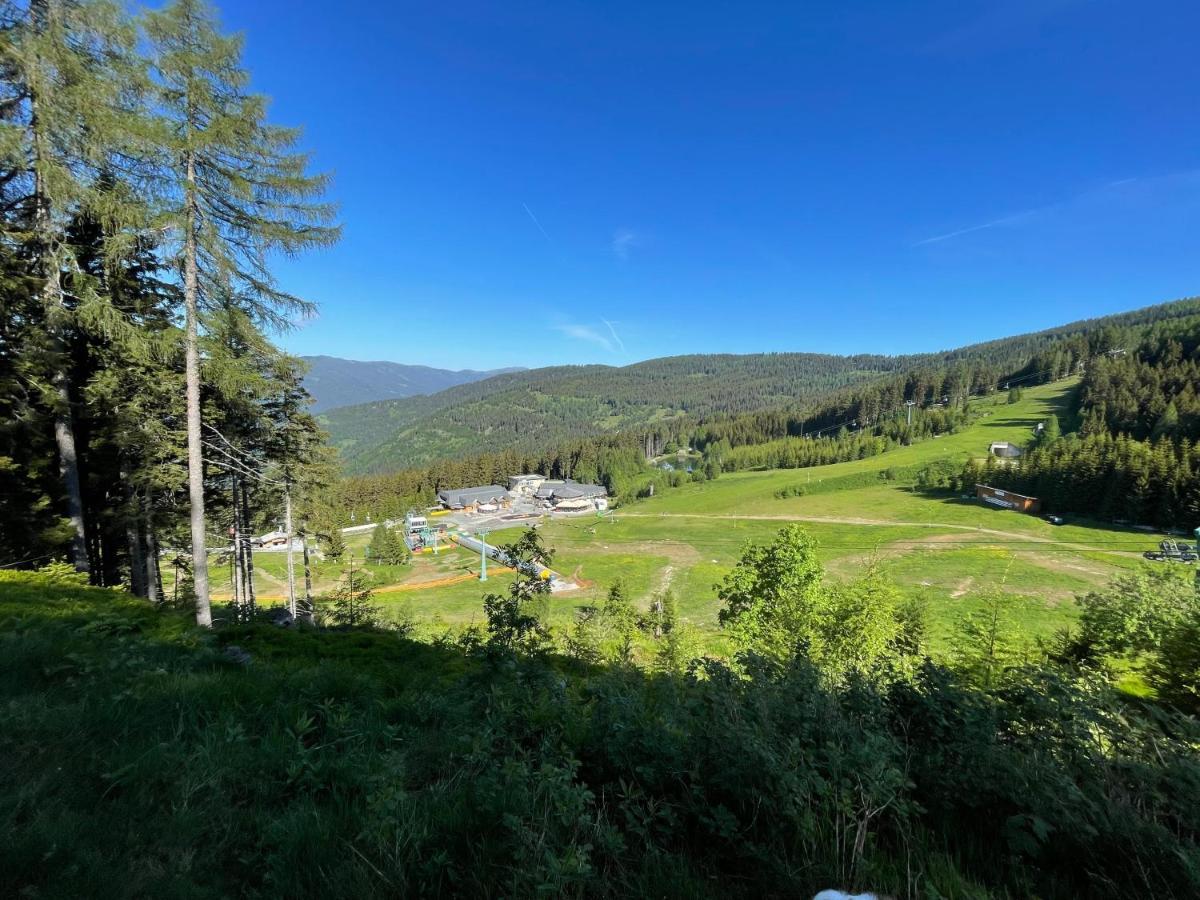 Hundefreundliche Bergwohnung neben der Skipiste - Mittelstation Skigebiet Gerlitzen Kanzelhohe Exterior foto